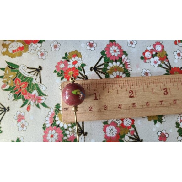 Cloisonne Floral Stick Pin - Picture 9 of 10